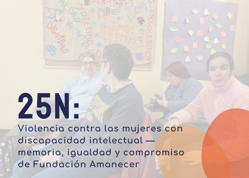 25N: Violencia contra las mujeres con discapacidad intelectual — memoria, igualdad y compromiso de Fundación Amanecer