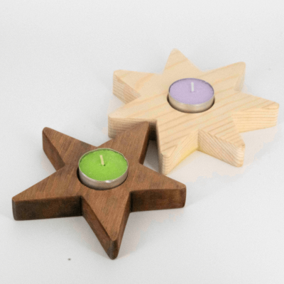Porta-velas estrella